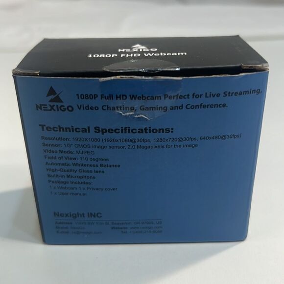 NexiGo 1080P Business Webcam with Software Dual Microphone‎ - Picture 2 of 6